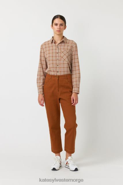 Kate Sylvester kvinner denim cropped bukse BP6F254 klær whisky