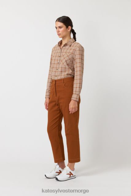 Kate Sylvester kvinner denim cropped bukse BP6F254 klær whisky