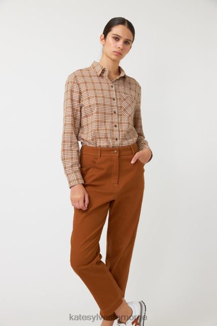 Kate Sylvester kvinner denim cropped bukse BP6F254 klær whisky