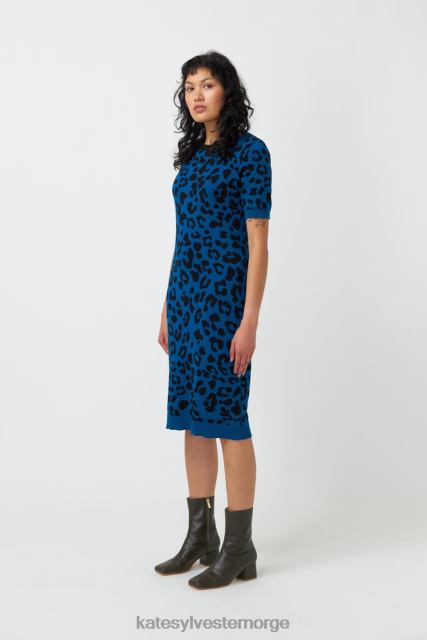 Kate Sylvester kvinner leopard kjole BP6F137 klær marine