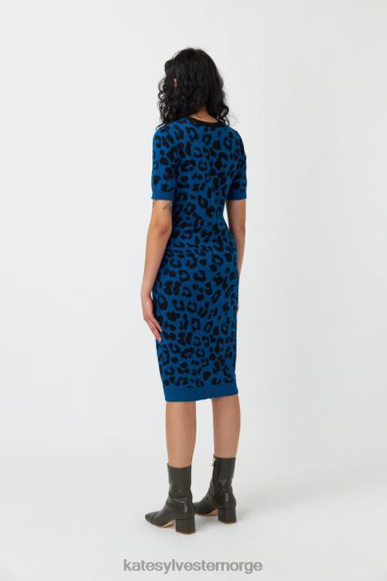 Kate Sylvester kvinner leopard kjole BP6F137 klær marine