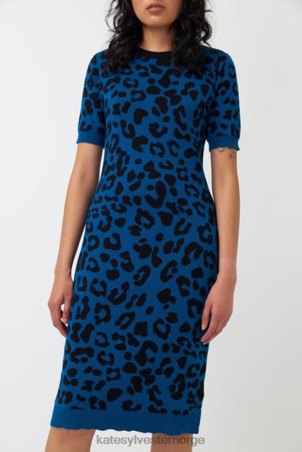 Kate Sylvester kvinner leopard kjole BP6F137 klær marine