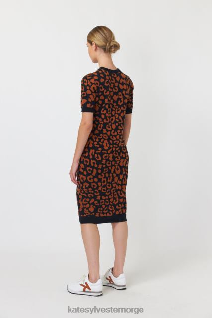 Kate Sylvester kvinner leopard kjole BP6F142 klær tobakk