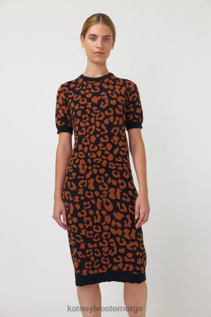 Kate Sylvester kvinner leopard kjole BP6F142 klær tobakk