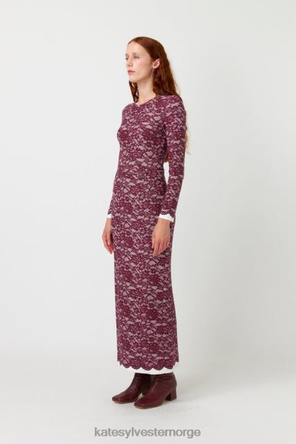 Kate Sylvester kvinner rosa maxi kjole BP6F83 klær plomme