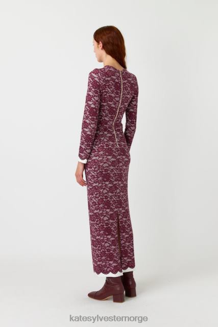 Kate Sylvester kvinner rosa maxi kjole BP6F83 klær plomme