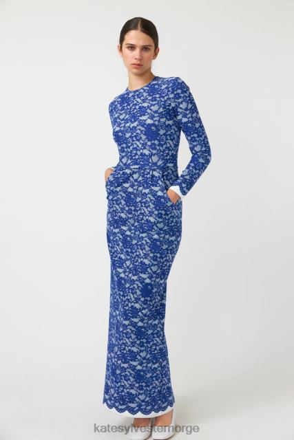 Kate Sylvester kvinner rosa maxi kjole BP6F90 klær marinen