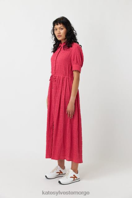 Kate Sylvester kvinner seersucker skjortekjole BP6F149 klær rosa