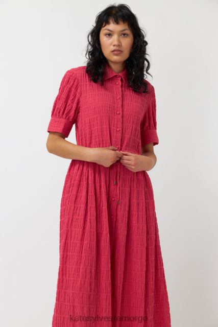 Kate Sylvester kvinner seersucker skjortekjole BP6F149 klær rosa