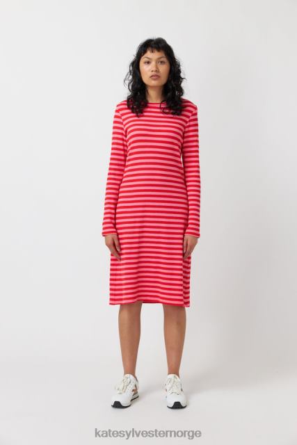 Kate Sylvester kvinner stripete kjole BP6F152 klær rosa stripe