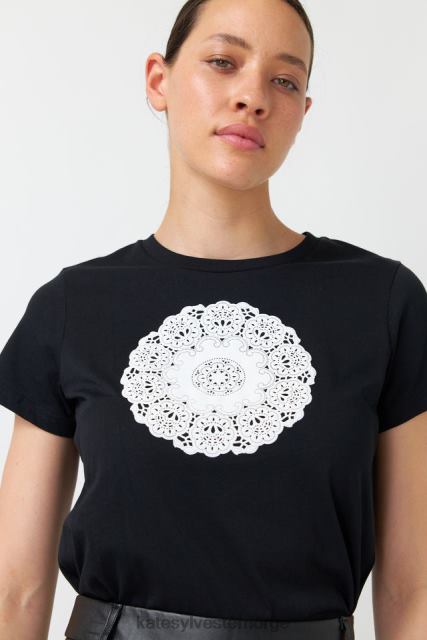 Kate Sylvester kvinner doily t-skjorte BP6F204 klær svart