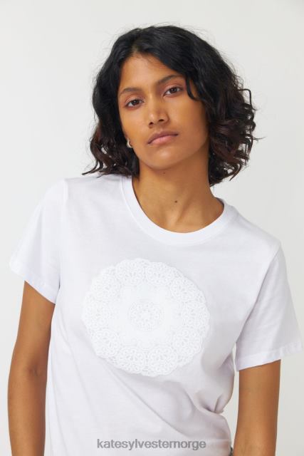 Kate Sylvester kvinner doily t-skjorte BP6F205 klær hvit