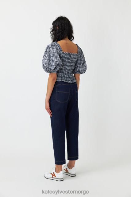 Kate Sylvester kvinner gingham rynket topp BP6F227 klær blekk
