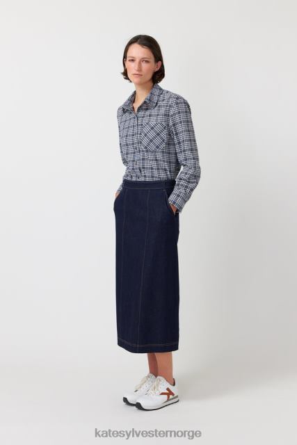 Kate Sylvester kvinner gingham skjorte BP6F226 klær blekk