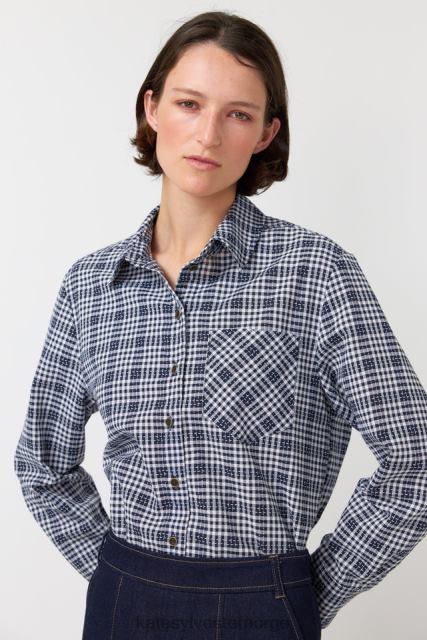 Kate Sylvester kvinner gingham skjorte BP6F226 klær blekk