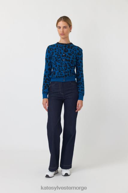 Kate Sylvester kvinner leopard cardigan BP6F188 klær marine