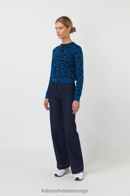 Kate Sylvester kvinner leopard cardigan BP6F188 klær marine
