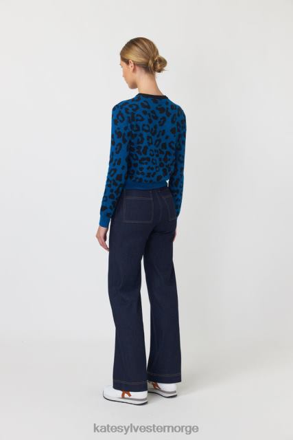 Kate Sylvester kvinner leopard cardigan BP6F188 klær marine