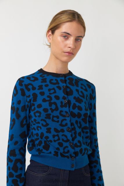 Kate Sylvester kvinner leopard cardigan BP6F188 klær marine