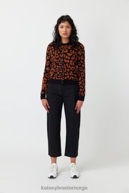 Kate Sylvester kvinner leopard cardigan BP6F193 klær tobakk