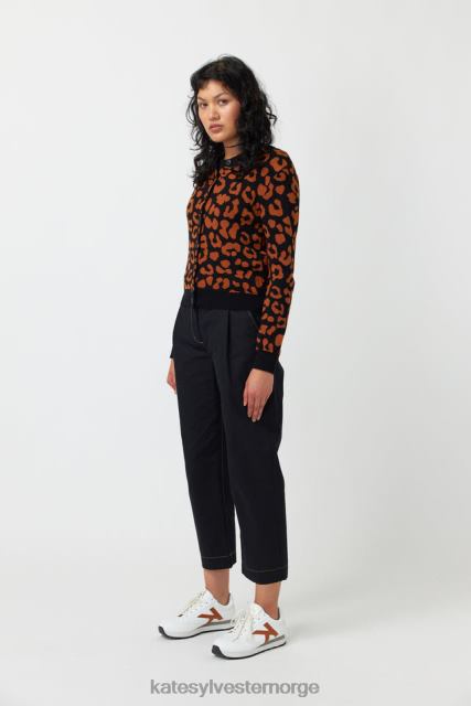 Kate Sylvester kvinner leopard cardigan BP6F193 klær tobakk