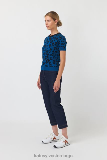 Kate Sylvester kvinner leopard topp BP6F189 klær marine