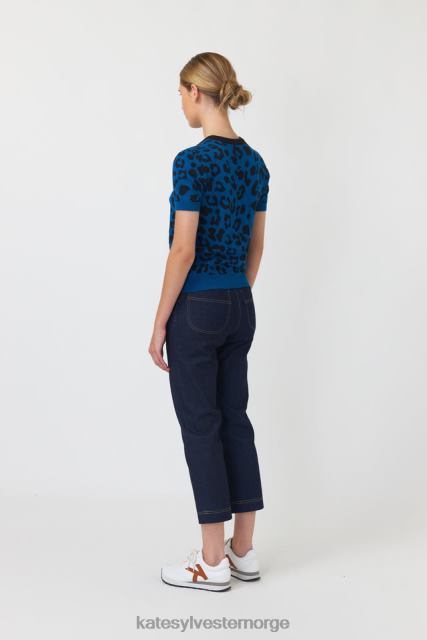 Kate Sylvester kvinner leopard topp BP6F189 klær marine