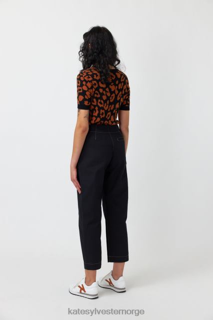 Kate Sylvester kvinner leopard topp BP6F194 klær tobakk