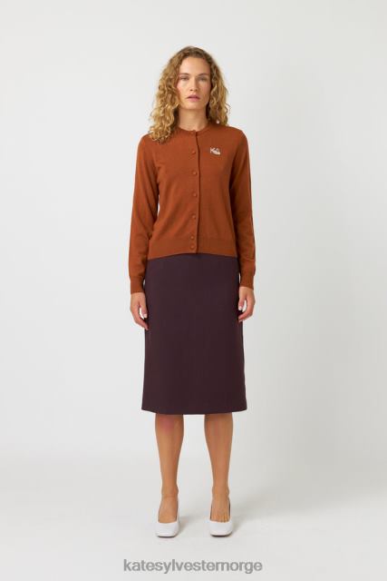 Kate Sylvester kvinner polly cardigan BP6F175 klær tobakk