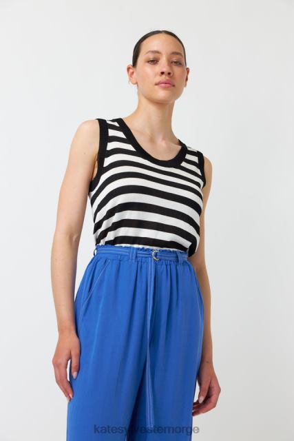 Kate Sylvester kvinner venetia tank BP6F209 klær svart stripe