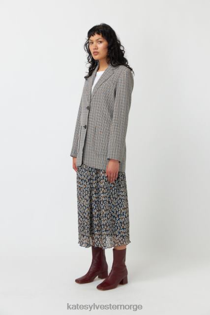 Kate Sylvester kvinner rutete blazer BP6F270 klær sandstein