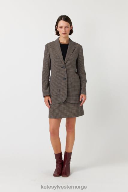Kate Sylvester kvinner rutete blazer BP6F271 klær mokka