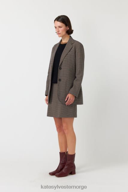 Kate Sylvester kvinner rutete blazer BP6F271 klær mokka