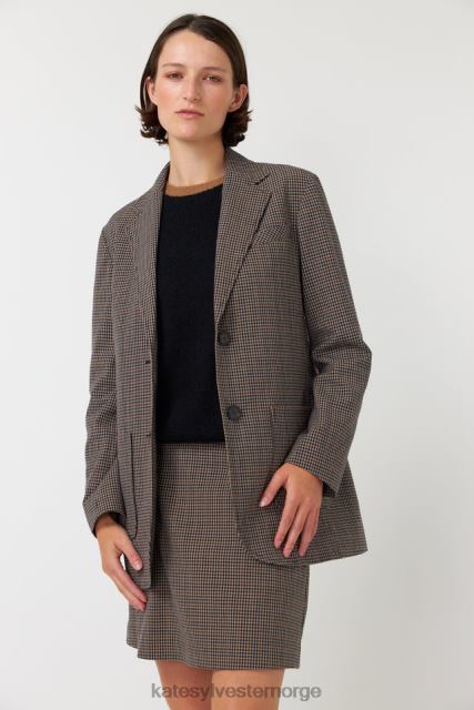 Kate Sylvester kvinner rutete blazer BP6F271 klær mokka